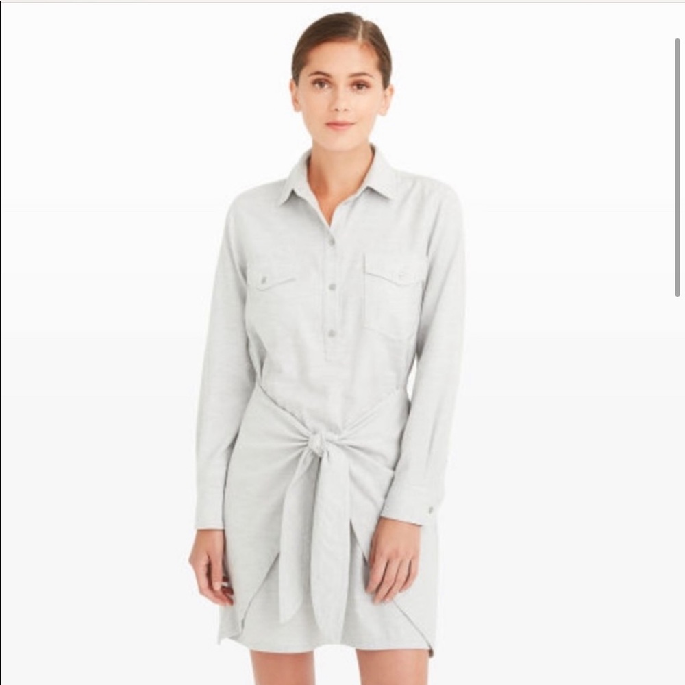 Club Monaco Grey Cotton Front Tie Dress Size 8